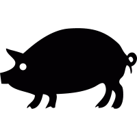 Pig silhouette vector