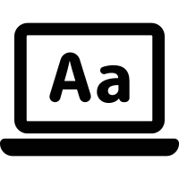 Letter A On Laptop Screen vector