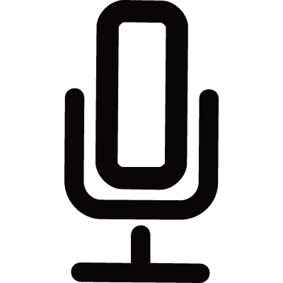 Microphone, voice amplification vector logo