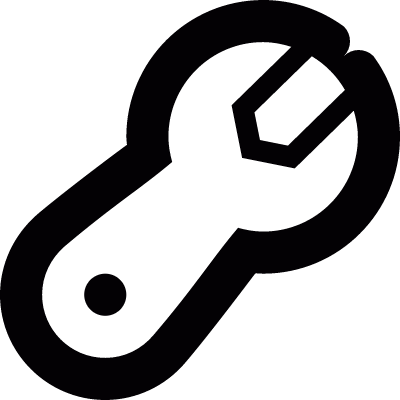 Spanner outline vector logo