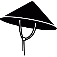 Conical Asian hat vector