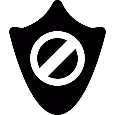 Restriction shield vector logo