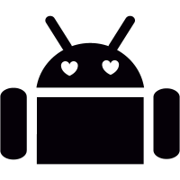 Android with Heart Eyes vector