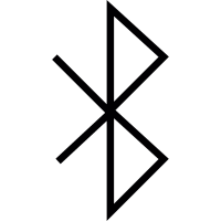 Bluetooth symbol silhouette vector
