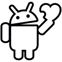 Android Holding Heart vector