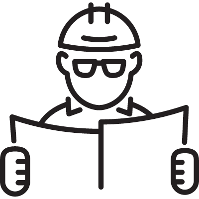 Architect with Helmet vector logo