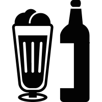 Beer in glass and bottle vector
