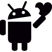 Android with Heart vector