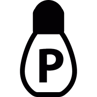 Light Bulb with letter p vector