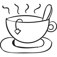 Hot mug doodle vector