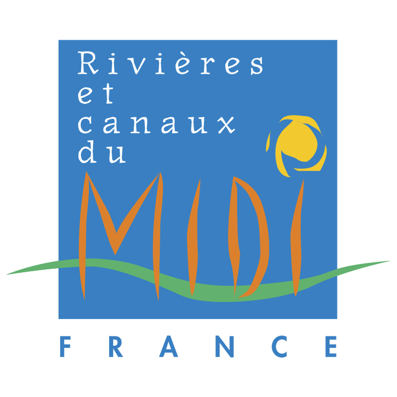 Rivieres et canaux du Midi France vector