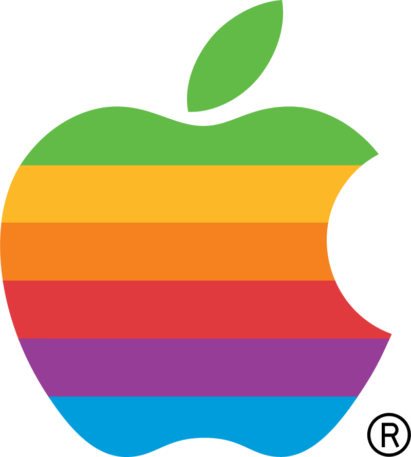 Apple Computer rainbow vector