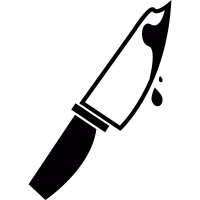 Knife with blood vector