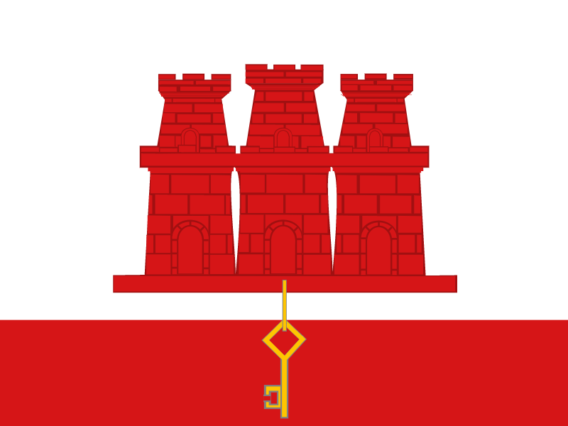 Flag of Gibraltar vector