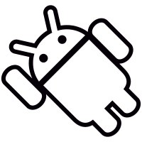 Android with Arm Up Inclined Left vector