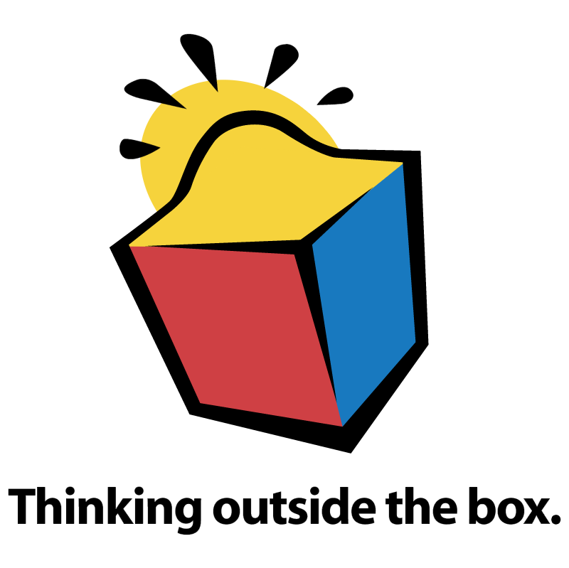 Thinking outside the box vector