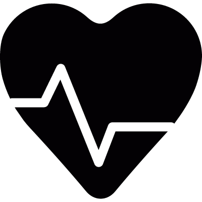 Heart beats vector logo