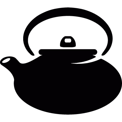 Japanese tea pot vector logo