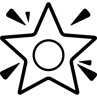Famous cinema star vector logo