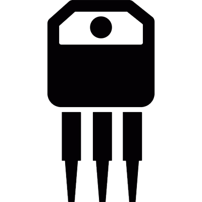 Electronic transistor vector logo