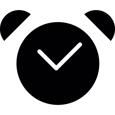 Circular Alarm clock vector logo