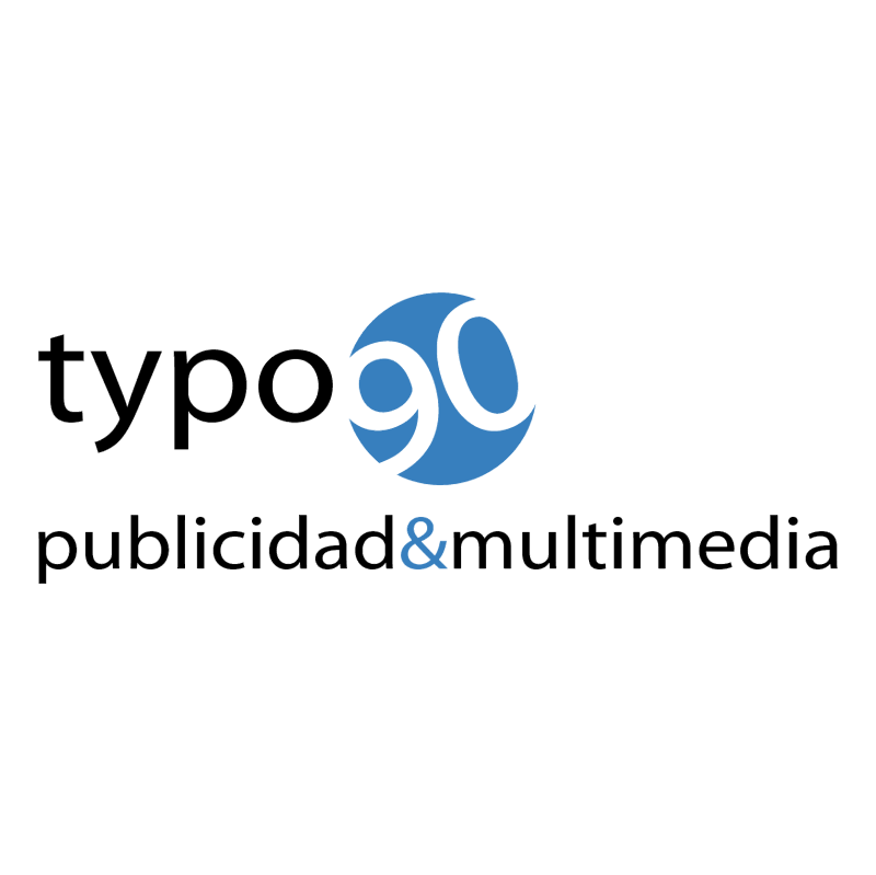 Typo 90 vector logo