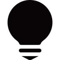 Dark black lightbulb vector