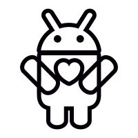 Android with Heart vector