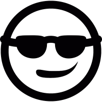 Smiley with sunglasses vector