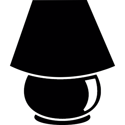 Table lamp vector logo