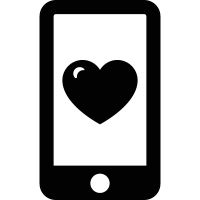 Phone with Heart vector