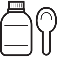 Syrup with Spoon vector