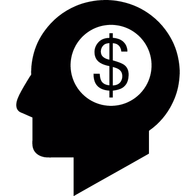 Head with Dollar Symbol vector logo