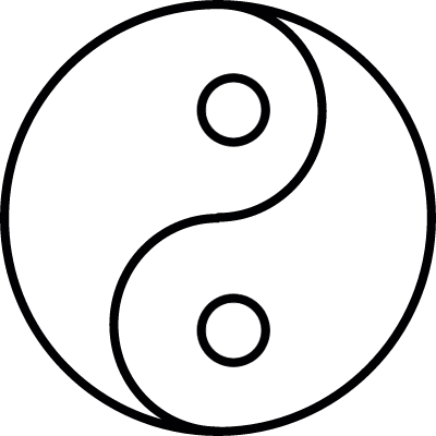 Yin yang, IOS 7, symbol vector logo