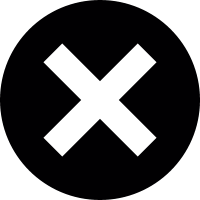 Cross mark on black circle background vector