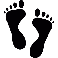 Human footprint vector