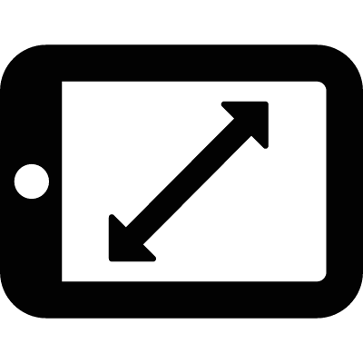 Tablet with Diagonal Arrow vector logo