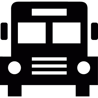 Frontal bus vector logo