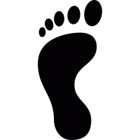 Left footprint vector