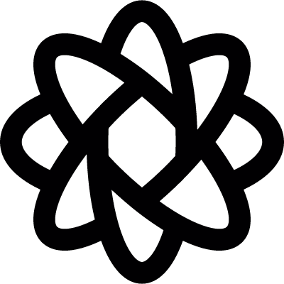 Atom diagram vector logo
