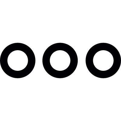 Three dots punctuation sign vector logo