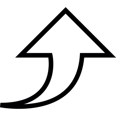 Arrow white up, IOS 7 interface symbol vector logo