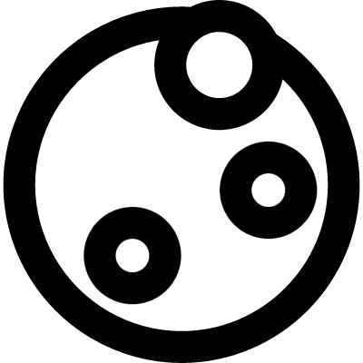 Full moon outline vector logo
