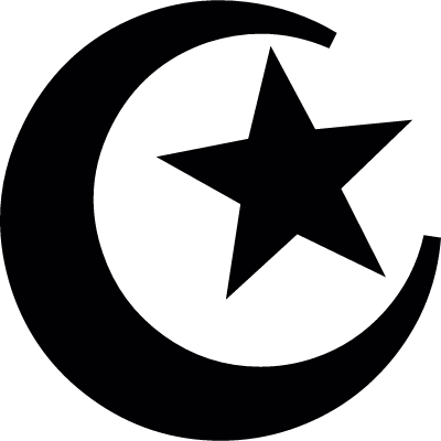 Moon and star vector logo