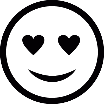 Emoticon of infatuation vector logo
