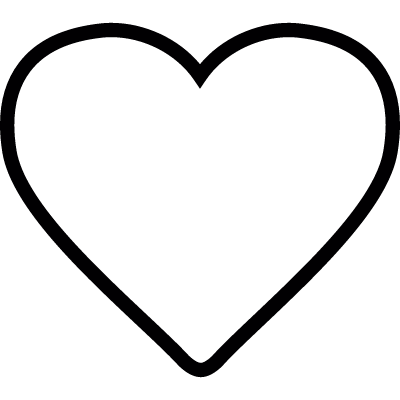 Heart white shape, IOS 7 interface symbol vector logo