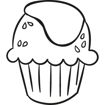 Cupcake with Cream vector logo