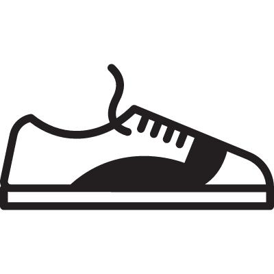 Shoe with Shoelace vector logo
