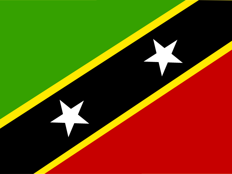Flag of Saint Kitts and Nevis vector