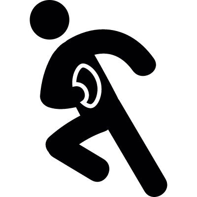 American football player vector logo